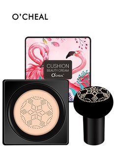 OCHEAL Mushroom Head Air Cushion CC Cream Foundation BB Cream Foundation Makeup Moisturizing CC Cream Liquid Foundation,Concealer Lasting Makeup Foundation Even Skin Tone Makeup Base Primer(Ivory)  - Image 1