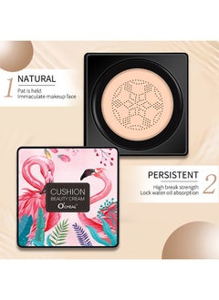 OCHEAL Mushroom Head Air Cushion CC Cream Foundation BB Cream Foundation Makeup Moisturizing CC Cream Liquid Foundation,Concealer Lasting Makeup Foundation Even Skin Tone Makeup Base Primer(Ivory)  - Image 3