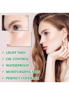 OCHEAL Mushroom Head Air Cushion CC Cream Foundation BB Cream Foundation Makeup Moisturizing CC Cream Liquid Foundation,Concealer Lasting Makeup Foundation Even Skin Tone Makeup Base Primer(Ivory)  - Image 5