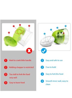 Excefore Vegetable Chopper, Spiralizer Vegetable Slicer Fun Life Hand Held 4 in 1 Vegetable Spiralizer Slicer Food Chopper Cutter Zucchini Noodle & Veggie Pasta  - Image 2