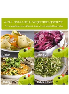 Excefore Vegetable Chopper, Spiralizer Vegetable Slicer Fun Life Hand Held 4 in 1 Vegetable Spiralizer Slicer Food Chopper Cutter Zucchini Noodle & Veggie Pasta  - Image 4
