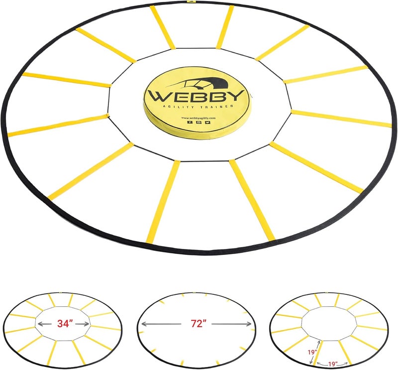 Webby Agility Trainer – Circle Speed and Agility Ladder for High Intensity Reactive Footwork Drills and Skills – A Circular Piece of Reaction Training Equipment That Changes The Way You Move - Image 4