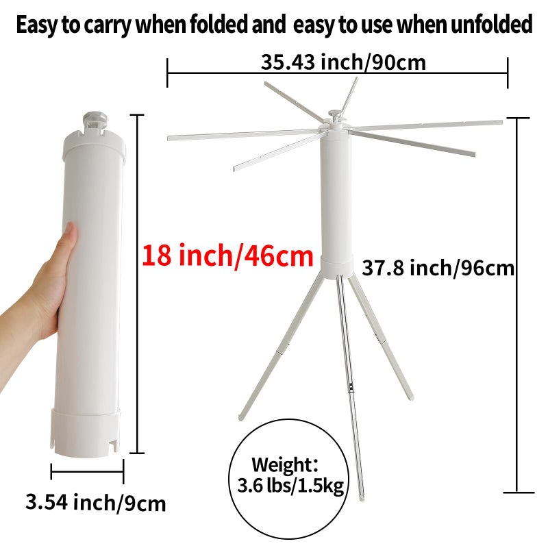 JOOM Clothes Drying Rack Portable Foldable - Drying Rack Clothing Space Saving,Collapsible Drying Rack for Laundry,Travel,Indoor,Outdoor. Folding Clothing Rack Home and Travell (Small Rack) - Image 5