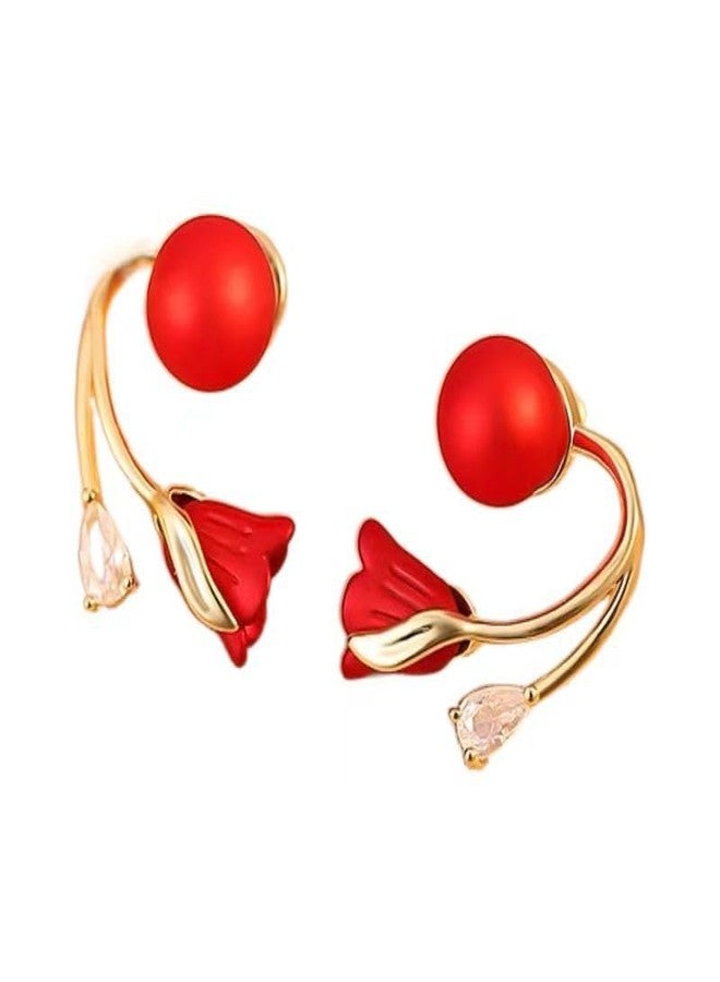 AMAAL Meenakari Korean Drop Earrings set for Women Girls Ladies | Western Crystal Earing AD American Diamond | Stylish Ear Rings Jewellery for woman | Valentine Gift for Girlfriend couple -335 - Image 1