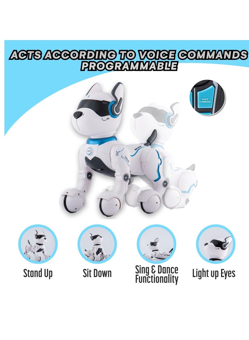 Excefore Remote Control Robot Dog Toy with Touch Function and Voice Control Rc Dog Robots Toys for Kids 3 - 10 Year Old and up Smart and Dancing Robot Toy Imitates Animals Mini Pet Dog Robot - Image 4