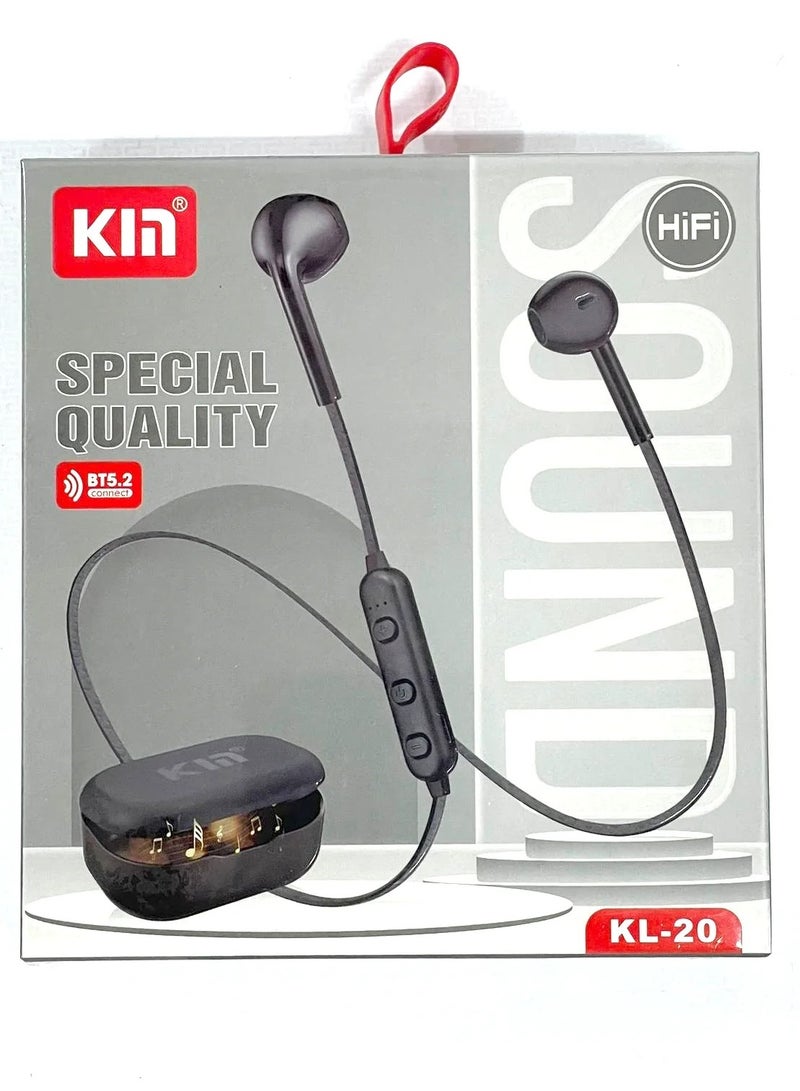 Kin Hi-Fi Wireless Headphone KL- 20 Black - Image 1