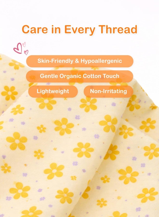 Kidbea Organic Cotton Baby Bib, Adjustable Snap Closure Soft Absorbent Feeding Bibs Apron for Newborns & Infants Child With Cute Prints | Reusable Baby Essential (Pack of 4) - Image 5