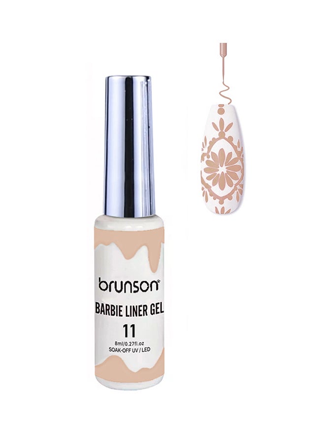 brunson Gel Liner Nail Art Paint Polish, Brush In Bottle for Soak Off Painting Drawing designs BNAGK02-11