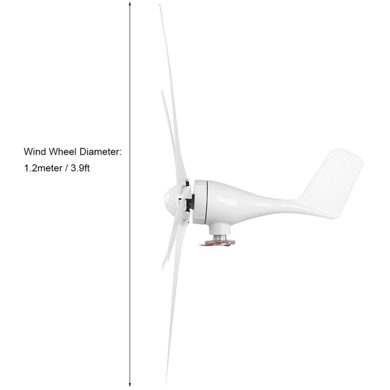 Wind Turbine Generator 1200W 5 Vane Industrial Supplies Low Vibration Small Windmill 12V - Image 2