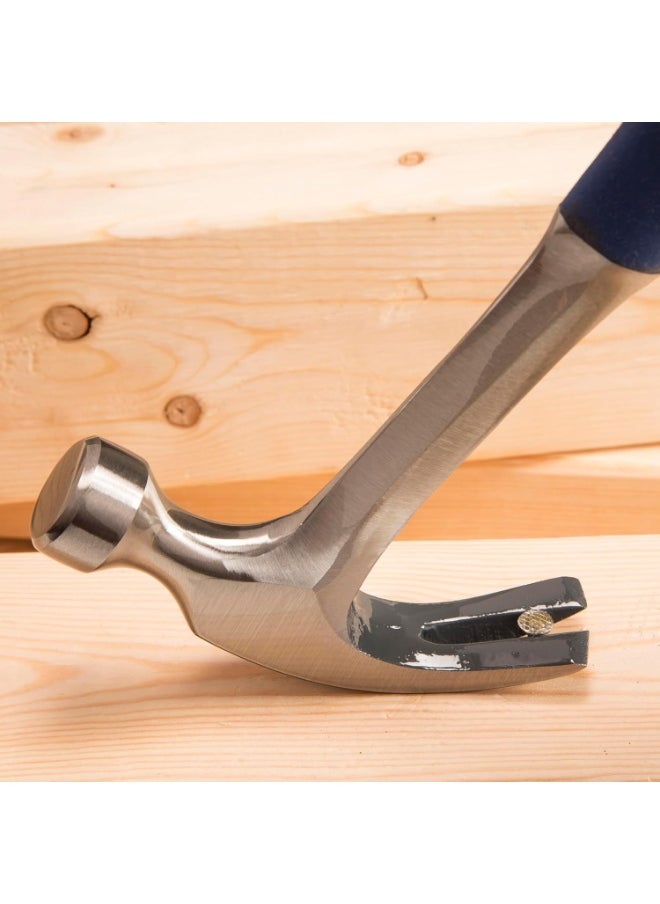 Estwing ESTWING Hammer - 16 oz Curved Claw with Smooth Face & Shock Reduction Grip - E3-16C,Silver  - Image 5