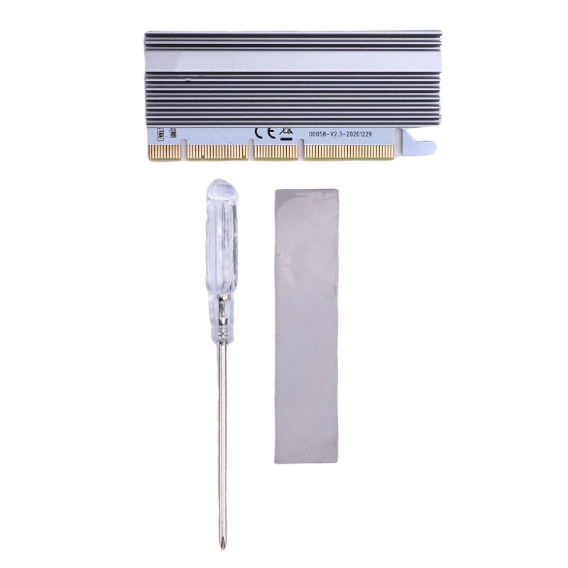 محول M.2 NVMe PCIe بسرعة 32 جيجابايت في الثانية، بطاقة محول SSD عالية السرعة إلى PCIe X16 مع مشتت حراري من الألومنيوم - تركيب بدون أدوات لأجهزة الكمبيوتر المكتبية وأجهزة الكمبيوتر المخصصة للألعاب ومحطات العمل - Image 1