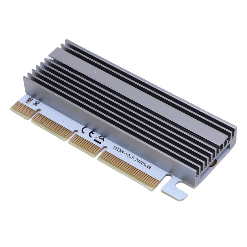 محول M.2 NVMe PCIe بسرعة 32 جيجابايت في الثانية، بطاقة محول SSD عالية السرعة إلى PCIe X16 مع مشتت حراري من الألومنيوم - تركيب بدون أدوات لأجهزة الكمبيوتر المكتبية وأجهزة الكمبيوتر المخصصة للألعاب ومحطات العمل - Image 3