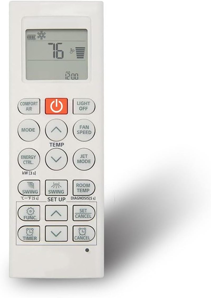 LOMCA Replacement Remote Control for LG Mini Split Air Conditioner LSN240HEV2 LSN120HXV2 LSN120HSV5 LSN180HSV5 LSN120HEV2 AKB74955617 AKB75215402 AKB74955604 AKB75215401 AKB74955603 AKB74955615 - Image 1