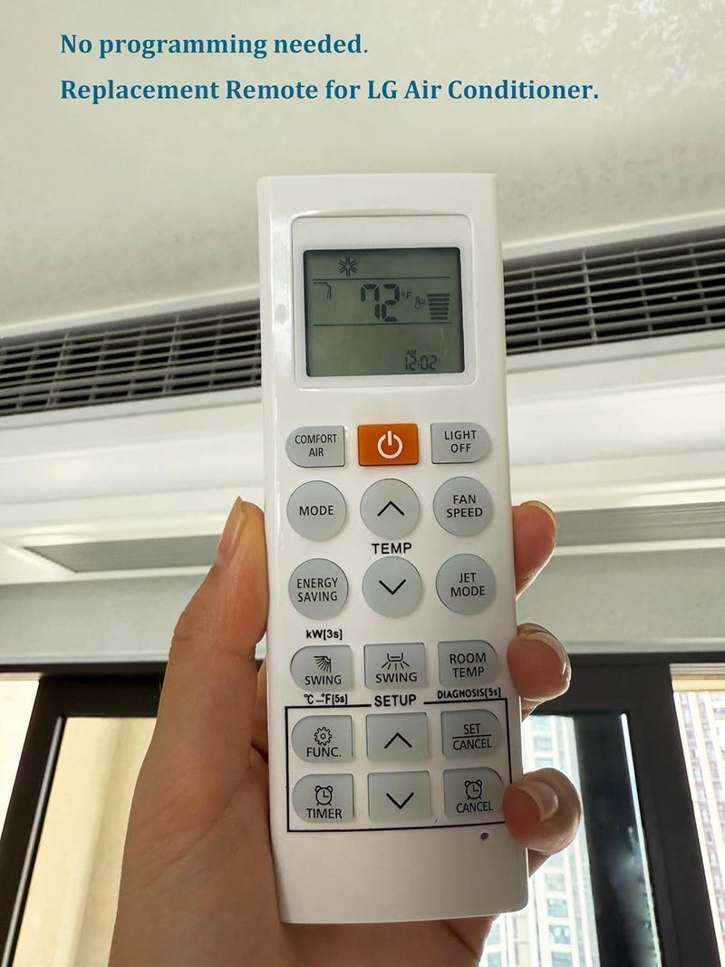 LOMCA Replacement Remote Control for LG Mini Split Air Conditioner LSN240HEV2 LSN120HXV2 LSN120HSV5 LSN180HSV5 LSN120HEV2 AKB74955617 AKB75215402 AKB74955604 AKB75215401 AKB74955603 AKB74955615 - Image 4