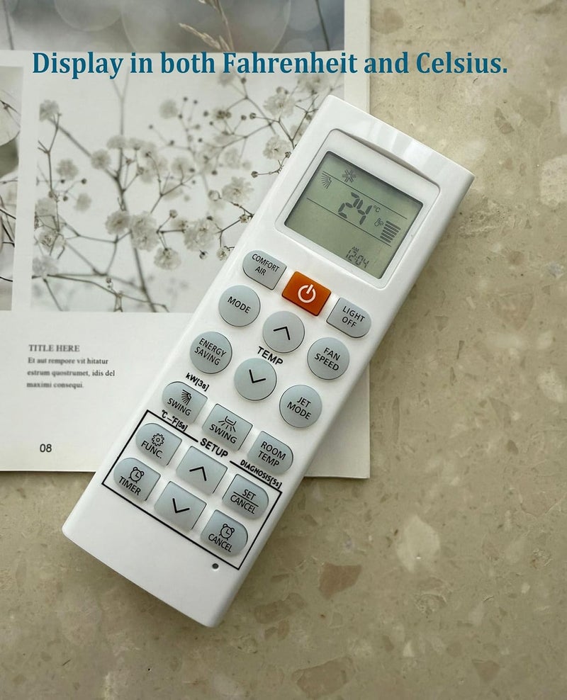 LOMCA Replacement Remote Control for LG Mini Split Air Conditioner LSN240HEV2 LSN120HXV2 LSN120HSV5 LSN180HSV5 LSN120HEV2 AKB74955617 AKB75215402 AKB74955604 AKB75215401 AKB74955603 AKB74955615 - Image 2