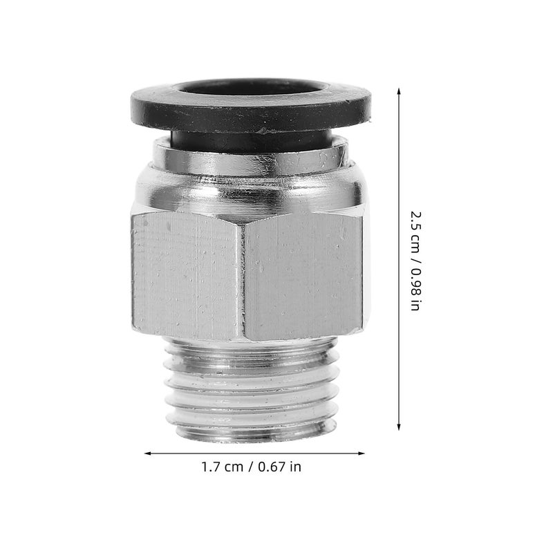 10pcs Pneumatic Push To Connect Fittings Straight Male Tube Air Hose Connectors - Image 3