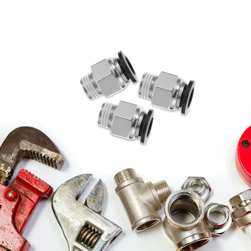 10pcs Pneumatic Push To Connect Fittings Straight Male Tube Air Hose Connectors - Image 5