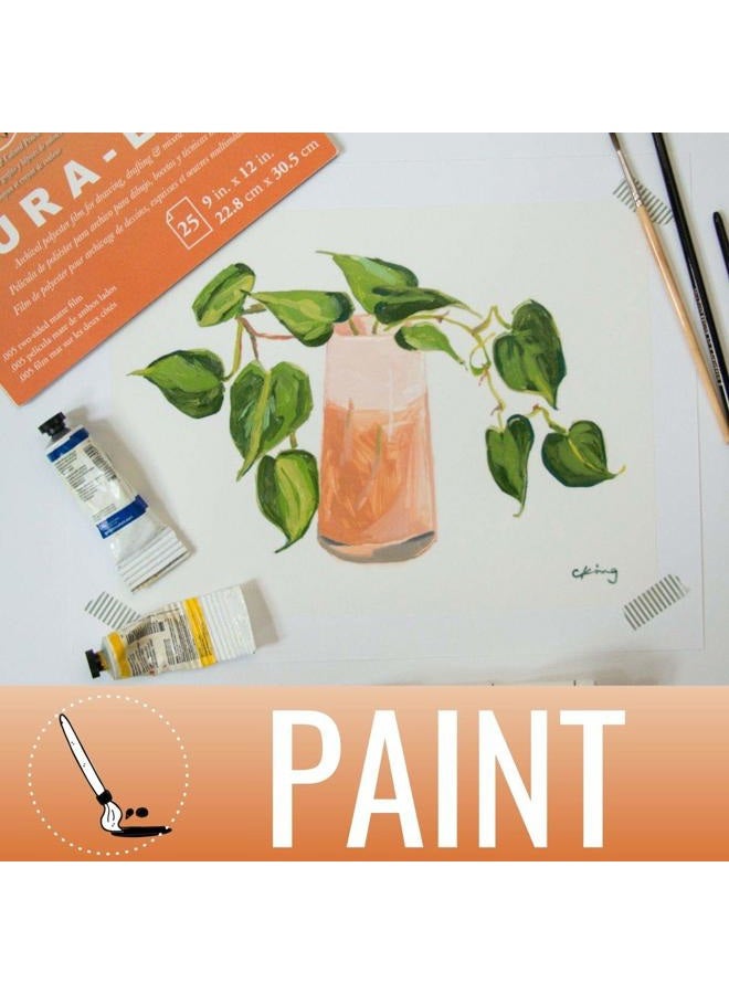 Grafix Matte 40” x 12' Roll 005” Dura-Lar, Economical Alternative to Drafting Film and Acetate, Translucent Drawing Surface for Lead, Ink, Charcoal, Paint and Colored Pencil, Feet - Image 4