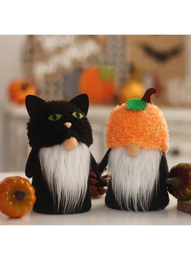 Size A Fabric Tabletop Halloween Decorative Sign Plaque Faceless Old Man Pumpkin Head Cat Bird Figurines - Image 3