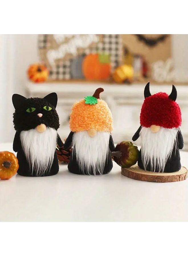 Size A Fabric Tabletop Halloween Decorative Sign Plaque Faceless Old Man Pumpkin Head Cat Bird Figurines - Image 2