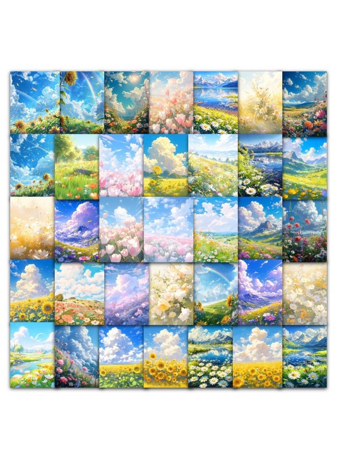 NIBEMINENT 63 Pcs Fantasy Romantic Flowers Deco Kit Waterproof Stickers, High Definition Printing Bright Colors, Suitable for Laptop Skateboard Luggage Water Bottle Guitar DIY - Image 2