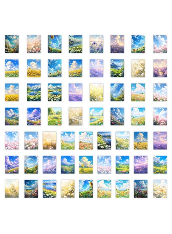 NIBEMINENT 63 Pcs Fantasy Romantic Flowers Deco Kit Waterproof Stickers, High Definition Printing Bright Colors, Suitable for Laptop Skateboard Luggage Water Bottle Guitar DIY - Image 1