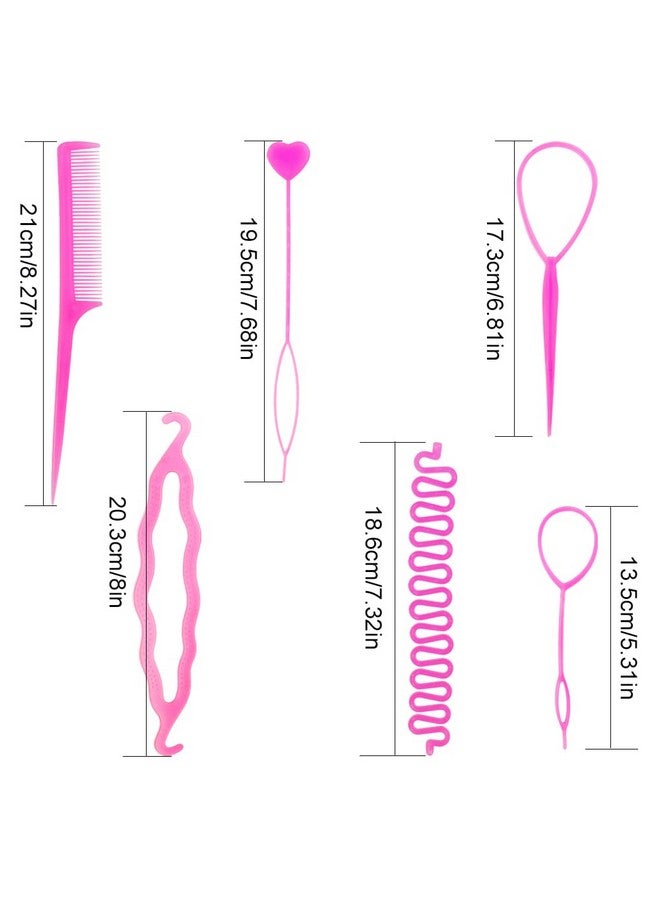TCOTBE 2 Sets Topsy Tail Hair Tool Diy Hair Styling Tool Kit Hair Loop Styling Tool Hair Braiding Tool Updo Ponytail Maker Accessories French Braid Tool Loop Hair Styling Set For Girls And Women - Image 2