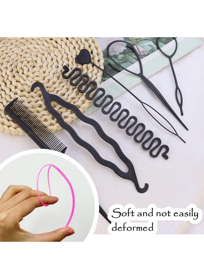 TCOTBE 2 Sets Topsy Tail Hair Tool Diy Hair Styling Tool Kit Hair Loop Styling Tool Hair Braiding Tool Updo Ponytail Maker Accessories French Braid Tool Loop Hair Styling Set For Girls And Women - Image 3