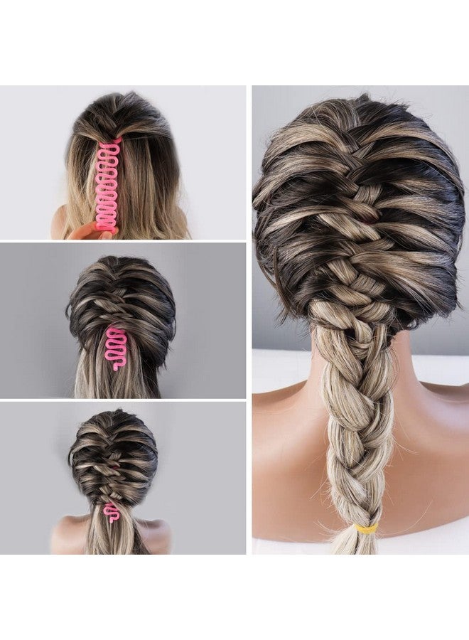 TCOTBE 2 Sets Topsy Tail Hair Tool Diy Hair Styling Tool Kit Hair Loop Styling Tool Hair Braiding Tool Updo Ponytail Maker Accessories French Braid Tool Loop Hair Styling Set For Girls And Women - Image 5