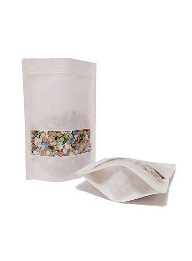 Deera DEERA Stand Up Ziplock Reusable Airtight Polyester Storage Pouch (Matte White)(120mmX200mm)(Pack of 100)  - Image 1