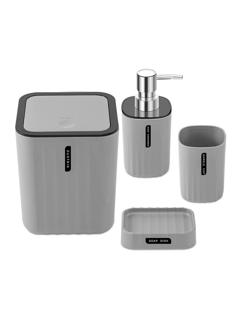 SANITARY Ware's Window 4-Piece Bathroom Accessories Set-Grey - Image 1