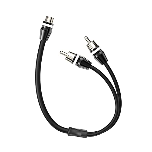 ROCKRIX 1ft 1 Female to 2 Male Nickel Plated RCA Y Adapter Splitter Connector Cable (2 Pack) - Image 2