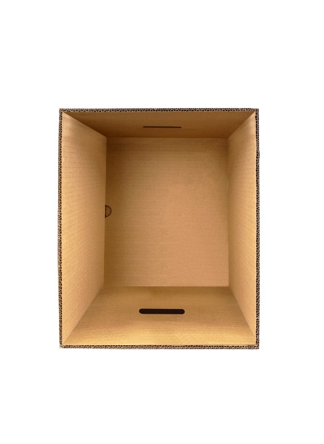 Baddar - 3 Pcs, Pack & Move Premium Cardboard Boxes with Base and Lid For Transport and Storage (35.5 × 30 × 25 cm) - Image 1