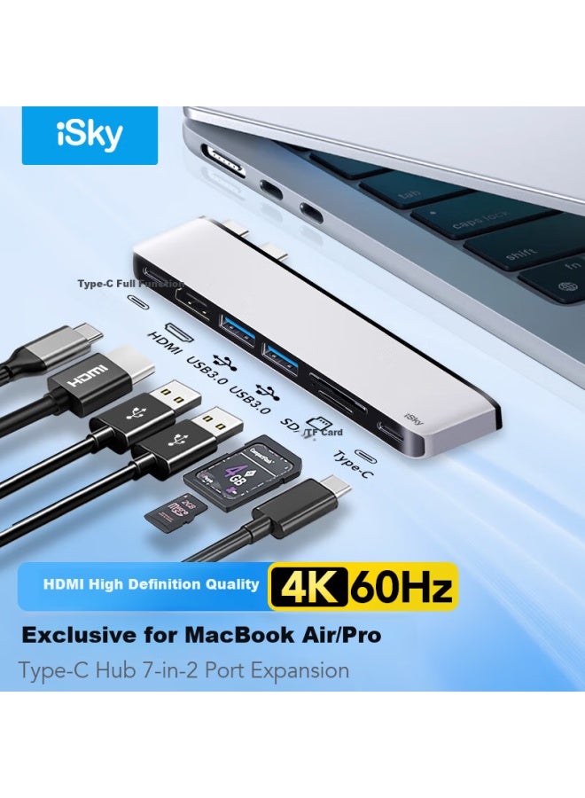 Isky Type-c Docking Station Compatible With Apple Macbook Air & Pro Card Slot Plug-in Converter Hdmi 4k60hz Projection Usb 3.0 Transmission Expansion Dock - Image 1