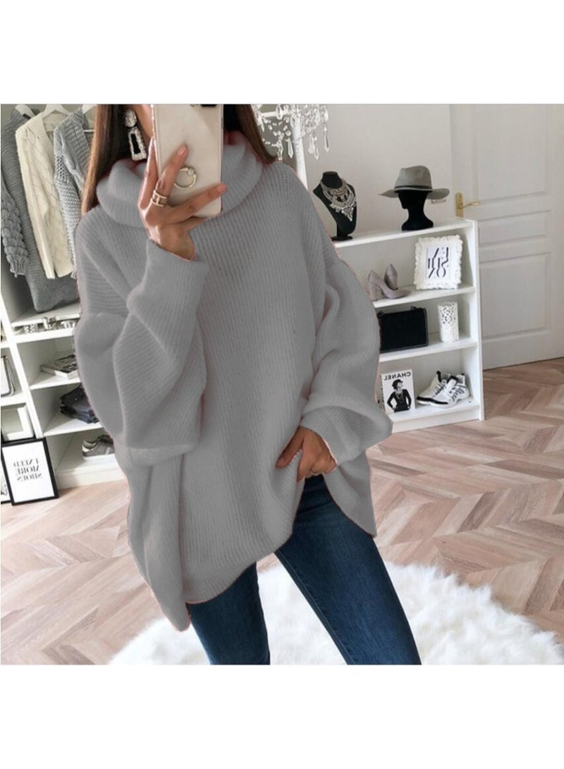 NIBEMINENT Autumn And Winter Turtleneck Sweater Oversized Women Warm Knitted Pullovers Female Casual Loose Long Sleeve Tops Jumper - Image 1