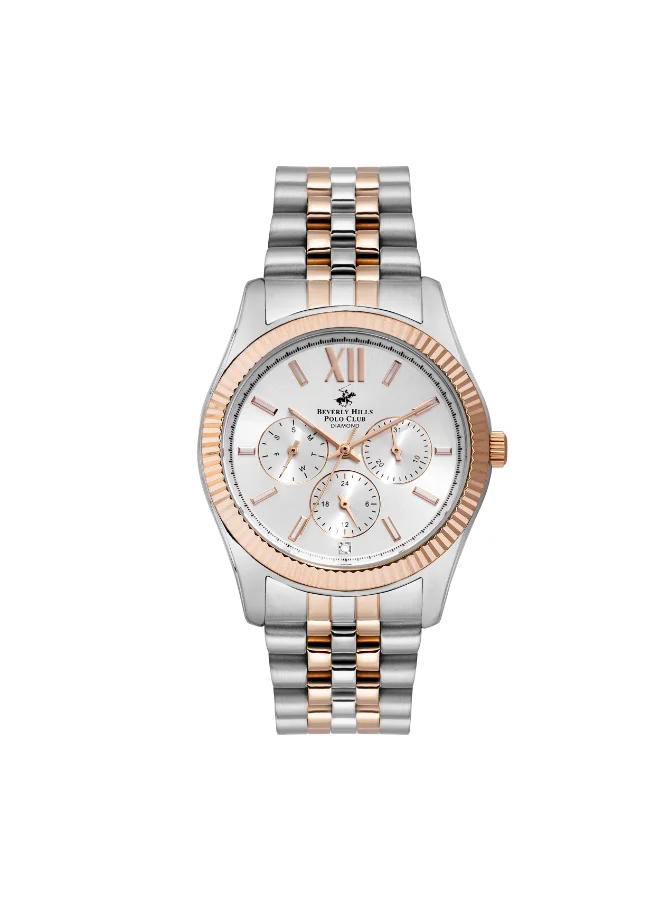 بيفرلي هيلز بولو كلوب BEVERLY HILLS POLO CLUB Women's Multi Function Silver Dial Watch - BP3082C.530