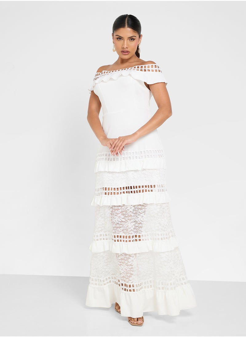 ELLA Off Shoulder Lace Dress  - Image 4