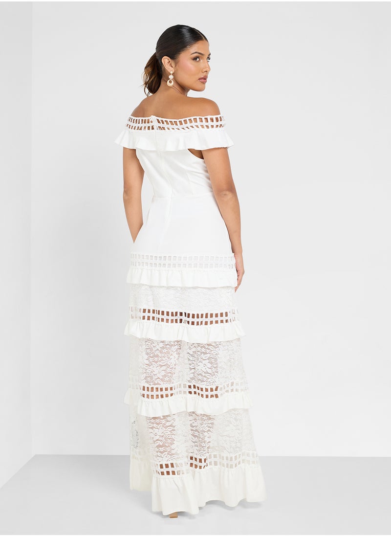 ELLA Off Shoulder Lace Dress  - Image 2