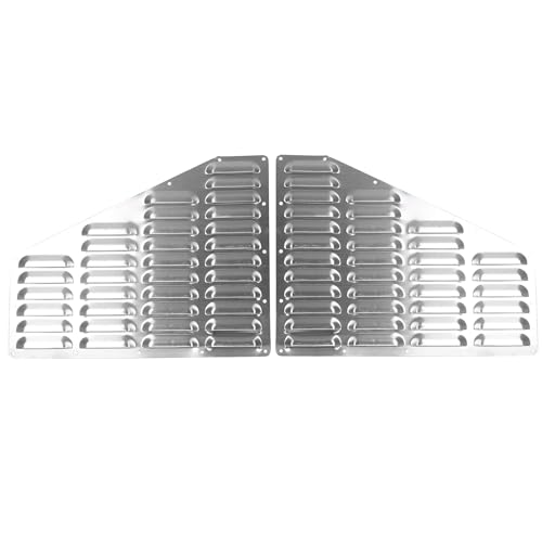 ECOTRIC Aluminum Louver Hood Vent Compatible with 1984-2001 Jeep XJ Cherokee/ 1986-1992 Jeep Comanche Cooling Panels Pair Kit Bolt On - Image 4