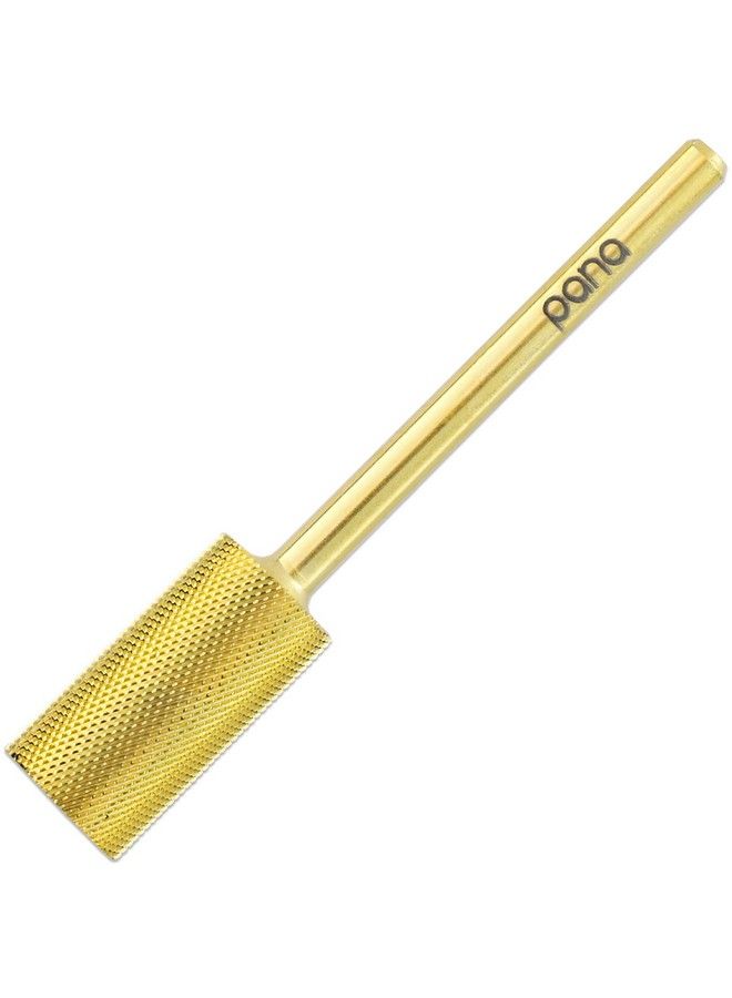 Pana 332" Shank Size Flat Top Large Barrel Gold Carbide Extra Fine Grit Nail Drill Bit For Efile Nail Drills - Image 1
