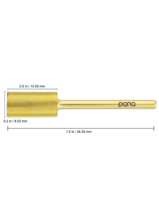 Pana 332" Shank Size Flat Top Large Barrel Gold Carbide Extra Fine Grit Nail Drill Bit For Efile Nail Drills - Image 3