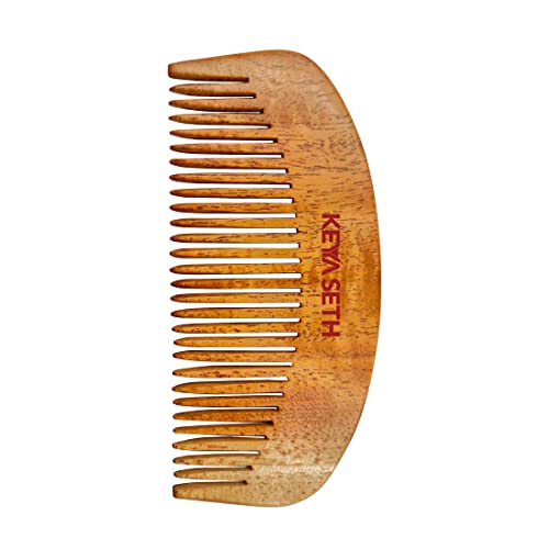 KEYA SETH AROMATHERAPY, DEVICE OF DROP Keya Seth Aromatherapy,3-in-1 Neem Wooden Comb Small Size - Image 1