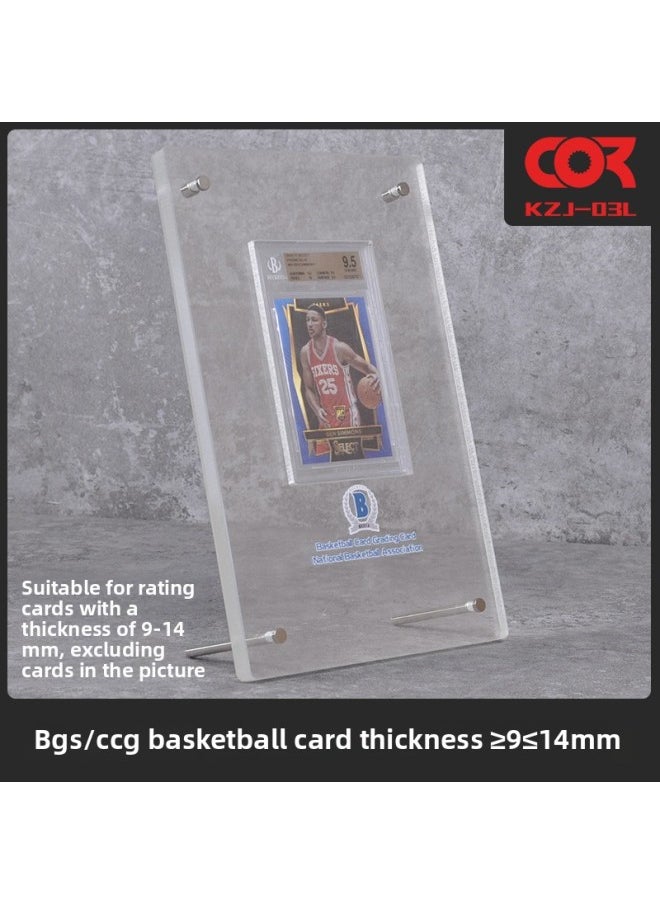 Game King PSA Baokemeng BGS Rating Card CCG Gongbo Card Star Card Exhibition Desktop Vertical Display Stand-Color:KZJ03L(BGS Basketball Card Thickness Within 9-14mm)  - Image 1