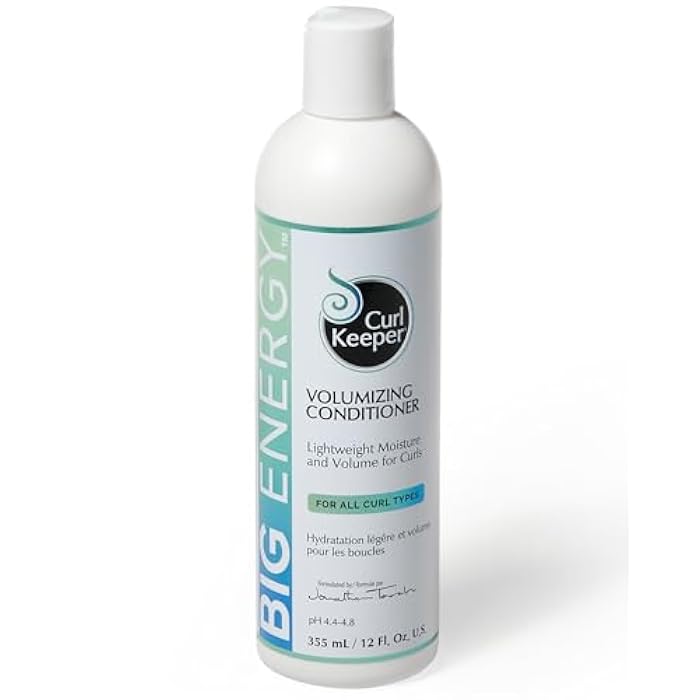 Curl Keeper Big Energy Volumizing Conditioner - Ultra-Lightweight Moisture & Volume for All Curl Types - Weightless Hair Conditioner Adds Volume & Body - Sulfate Free, Water-Based Formula - Image 1
