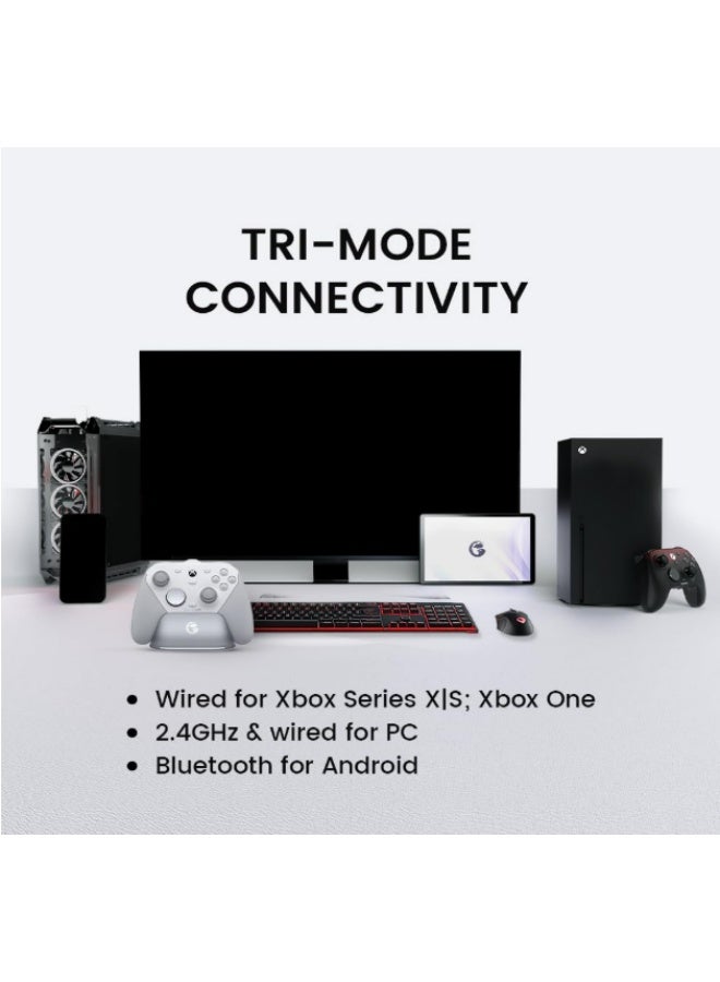 جيم سير جهاز التحكم السلكي GameSir G7 Pro لجهاز Xbox Series X|S، Xbox One، جهاز تحكم لاسلكي للكمبيوتر وAndroid مع عصي TMR، زنبركات هول التناظرية، معدل استقصاء 1000Hz، مقبس صوت 3.5mm - أبيض - Image 2