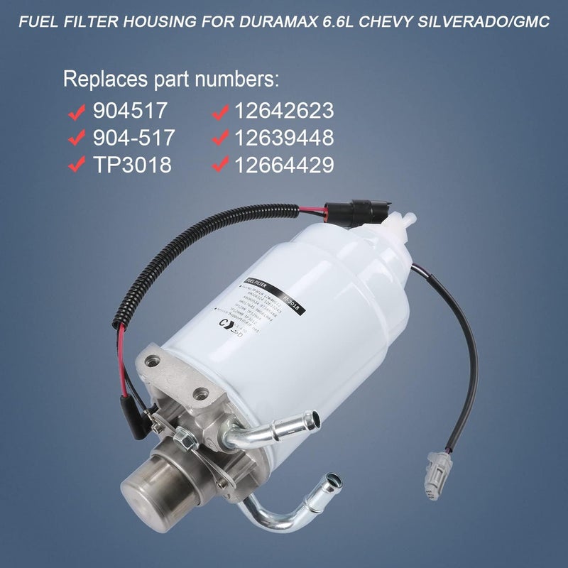 BUSIDN TP3018 Fuel Filter with Head Assembly for 6.6L Duramax - Replacement for Chevy Silverado & GMC Sierra 2005-2012 - Image 4
