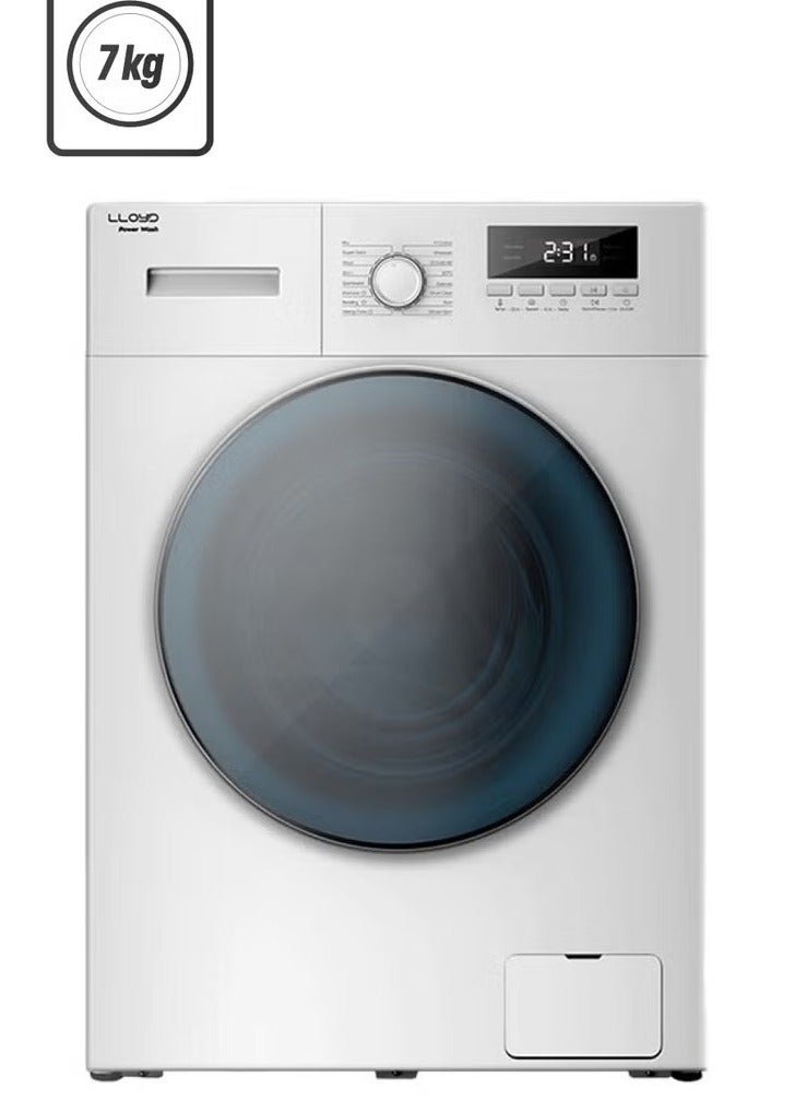 Lloyd Lloyd GLWF703POGWT04 7 Kg Fully Automatic Front Load Washing Machine – White - Image 1