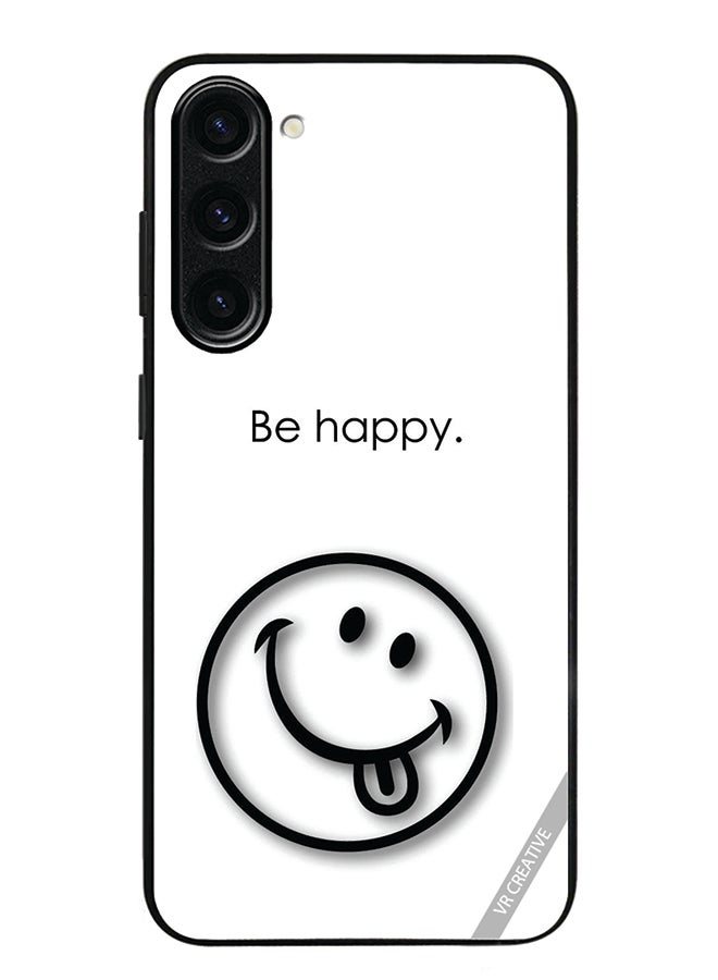 VR CREATIVE Protective Case Cover For Samsung Galaxy S23 FE Be Happy Design Multicolour - Image 1