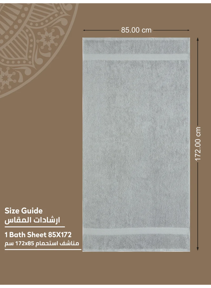 Donetella Premium 100 % Combed Cotton 1-Pcs Bath Sheet (85 X 172 CM) 600 GSM Large Towel, Highly Absorbent, Quick Dry,Best Towel for Bathroom, Spa And Hotel
