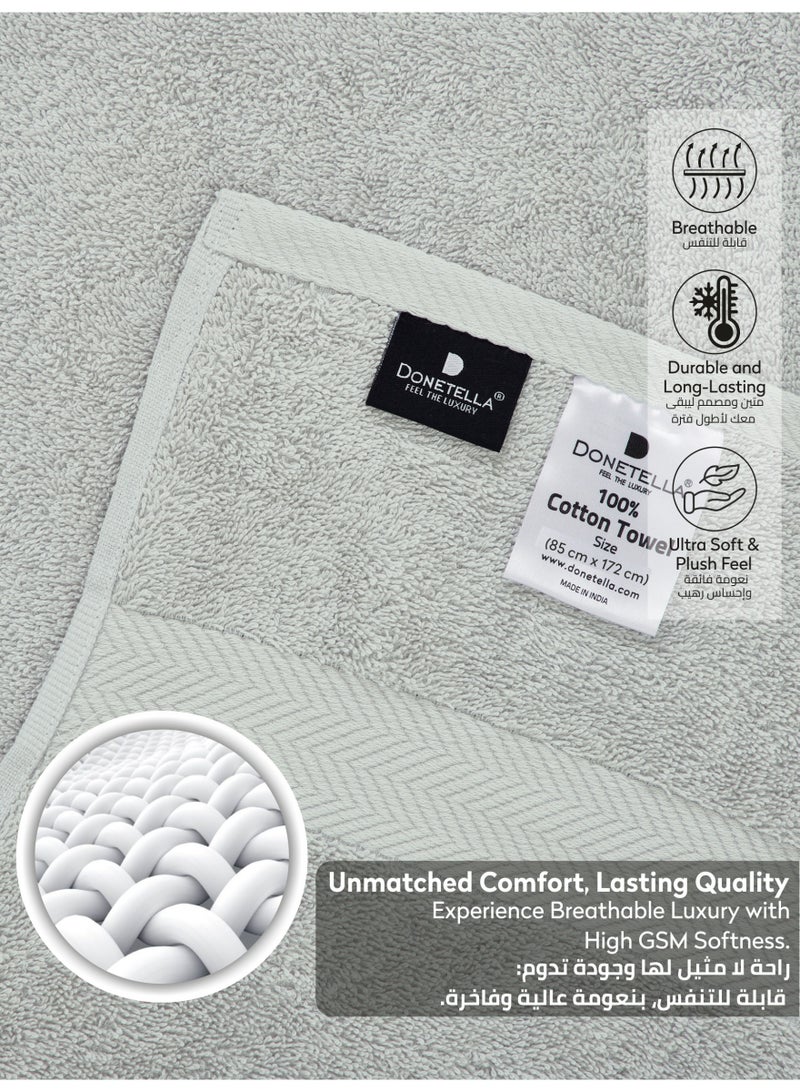 دوناتيلا منشفة حمام فاخرة من القطن المشط %، قطعة واحدة، مقاس كبير  ×  سم،  جرام، عالية الامتصاص، سريعة الجفاف، أفضل منشفة للحمام والسبا والفندق - Image 5